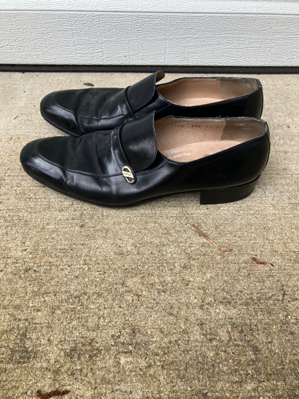 Salvatore Ferragamo Horsebit Sz 11 Black Loafers Italy